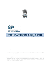 The Patents Act, 1970 (Act No. 39 of 1970) thumbnail