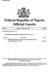 National Environmental (Surface and Groundwater Quality Control) Regulations, 2011 thumbnail