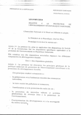 Law No. 007/2014 of August 01, 2014 relating to the protection of the environment in the Gabonese Republic thumbnail