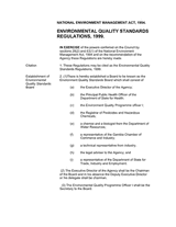 Environmental Quality Standards Regulations, 1999 thumbnail