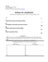 U.S. Code Title 35 - Patents thumbnail