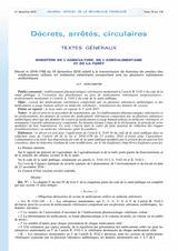 Decree No. 2016-1788 of December 19, 2016 relating to the transmission of transfer data for medicinal products used in veterinary medicine containing one or more antibiotic substances thumbnail