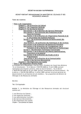 Decree 09-1436 2009-11-06 PR/PM/MERA Decree establishing the organization chart of the Ministry of Livestock and Animal Resources thumbnail