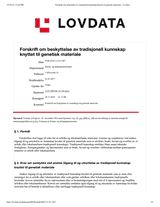 Regulation relating to the protection of traditional knowledge associated with genetic material thumbnail