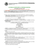 Federal Law on the Protection of Industrial Property, published in the Official Journal of the Federation on July 1, 2020 thumbnail