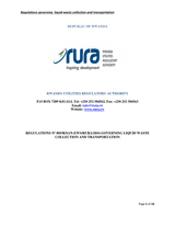 Regulations No. 005/R/SAN-EWS/RURA/2016 Governing Liquid Waste Collection and Transportation thumbnail