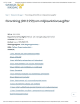 Ordinance (2012:259) on environmental penalty fees thumbnail