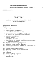 Antibiotics and Therapeutic Substances Act (Chapter 17) thumbnail