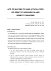 The Act on Access to and Utilization of Genetic Resources and Benefit-Sharing thumbnail