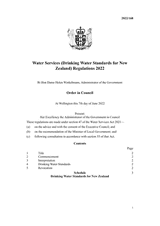 Water Services (Drinking Water Standards for New Zealand) Regulations 2022 thumbnail