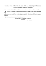 Executive order on the entry into force of the Act on sharing benefits arising from the utilisation of genetic resources thumbnail