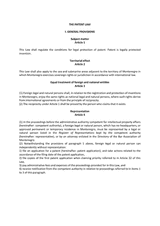 Law on Patents (Official Gazette of Montenegro, No. 42/2015) thumbnail