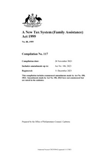 A New Tax System (Family Assistance) Act 1999 thumbnail