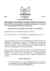 Decision of the Minister of Trade, Industry and Tourism of 20 March 2019 no. 630, laying down general conditions for companies and professions subject to a license thumbnail