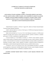 Order No. 35 of the National Sanitary Veterinary and Food Safety Authority Validating the Methodological Norms for the Application of the Program of Supervisory Actions thumbnail