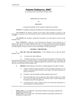 Patents Ordinance, 2000 (Ordinance No. LXI of 2000) thumbnail