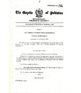 Pakistan Veterinary Medical Council Act, 1996 (Act No. III of 1996) thumbnail