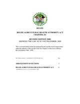 Belize Agricultural Health Authority Act, 1999 (Act No. 47 of 1999) thumbnail