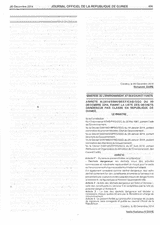 Order A/2014/5894/MEEF/CAB/SGG of 09 December 2014, fixing the list of hazardous waste by class in the Republic of Guinea thumbnail