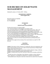 Sub-Decree On Solid Waste Management No.36 ANRK.BK thumbnail