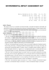 Environmental Impact Assessment Act thumbnail