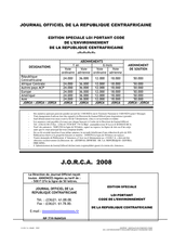 Environmental Code of the Central African Republic: Law No. 07.018 of 28 December 2007 thumbnail