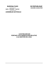 Law No. 002-2001/AN on the orientation law relating to water management thumbnail