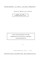 Regulation of Decision 391 of the Commission of the Cartagena Agreement and of the Biosafety, Supreme Decree N 24676 thumbnail