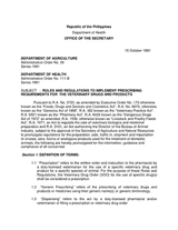 Administrative Order No. 39 (Dept. Agriculture) and No. 111-B (Dept. Health) of 1991 on Rules and Regulations to Implement Prescribing requirements for the Veterinary Drugs and Products thumbnail