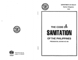 Presidential Decree No. 856 Promulgating the Code on Sanitation of the Philippines thumbnail