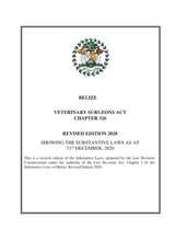 Veterinary Surgeons Act (Cap. 326) thumbnail