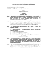 Law nº 2000-045 relating to the framework law on the environment thumbnail