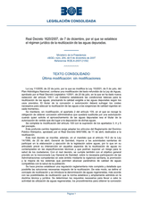 Royal Decree No. 1620/2007 - Legal regime for the reuse of treated water. Consolidated text thumbnail