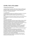 Decree No. 22 of 1996 of the Ministry of Agriculture on veterinary products thumbnail