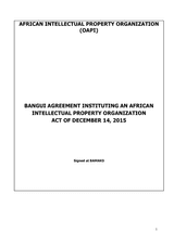 Agreement Revising the Bangui Agreement of March 2, 1977, on the Creation of an African Intellectual Property Organization thumbnail