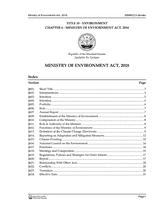 Ministry of Environment Act, 2018 thumbnail